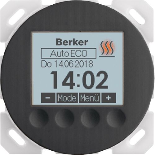 Bild: Berker Temperaturregler 20462045 R.x Serie 1930 schwarz glänzend