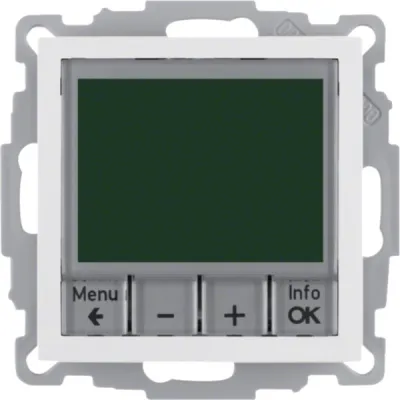 Berker Temperaturregler Unterputz 20448989 | Raum- & Fußbodenheizung | programmierbar | 230V | polarweiß glänzend
