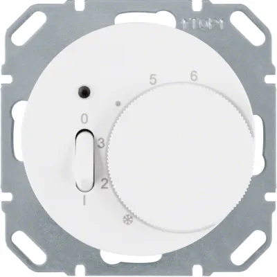Berker Raumtemperaturregler 20302089 | Unterputz | Öffner | 250V 10A | 5–30°C | polarweiß glänzend