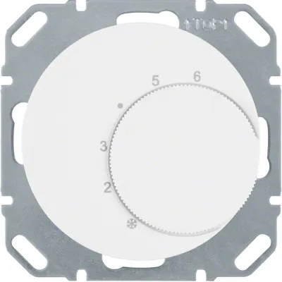 Berker Raumtemperaturregler 20262089 | Unterputz Wechsler | 250V 5A | 5–30 °C | Bimetall | IP20 | polarweiß