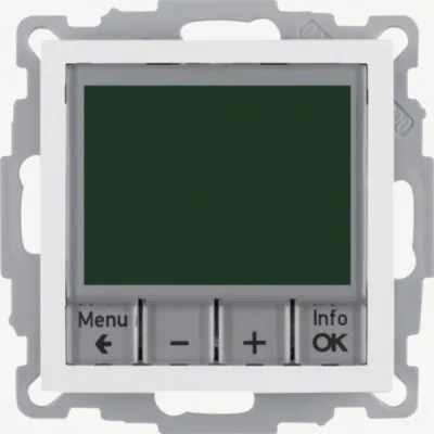 Berker Temperaturregler 20441909 | Raumthermostat Unterputz | S.1/B.3/B.7 | 230V Schließer | programmierbar | polarweiß