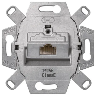 Berker UAE-Anschlussdose Cat6 RJ45 | 8-polig | geschirmt | PoE+ | Unterputz | 1-fach | schräger Auslass