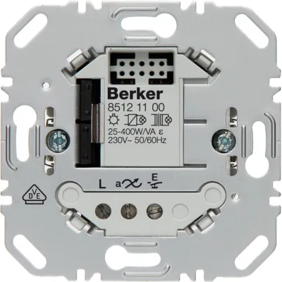 Berker Universal-Schalteinsatz 1fach 85121100 | Unterputz | 230V | 400W | für LED & Halogen | Smart Home