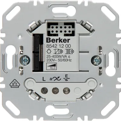 Berker Universal Tastdimmer 1fach 85421200 | 230V | 25-400W | LED geeignet | Unterputz | Drucktaster | IP20
