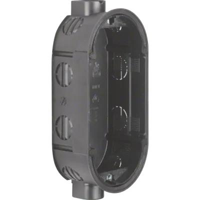 Berker Einbaudose UP 1809 | Gerätdose oval | Unterputz | 133x68,5x41,7 mm | Kunststoff | schwarz