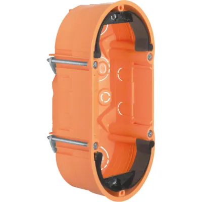 Berker Einbaudose Hohlwanddose 1824 | Gerätedose oval | Kunststoff | Unterputzmontage | 139x68x47,5mm | orange