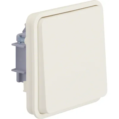 Berker Wechselschalter-Einsatz W.1 | polarweiß | IP55 | AP/UP Montage | Steckklemme | Thermoplast matt