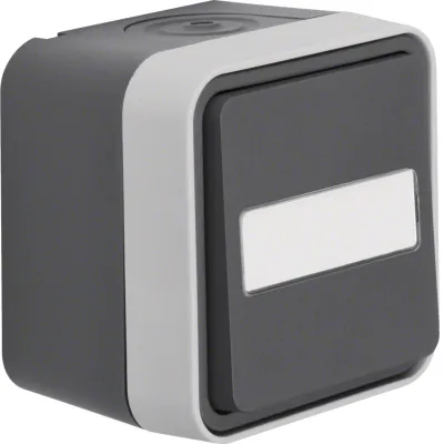 HAGER Wechselschalter WNC011 | Aufputz AP W.1 | IP55 | beleuchtet | 1-fach | grau | Kunststoff | 10A 250V