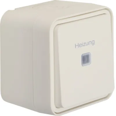 Berker Kontroll-Wechselschalter 35663502 W.1 | Heizung Notschalter | Aufputz | IP55 | LED-Kontrollleuchte | weiß