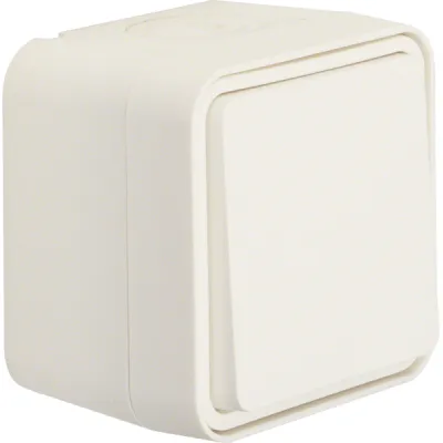Berker Wechselschalter 30763502 | W.1 Aufputz IP55 | 1-fach | Steckklemme | matt | Kunststoff | halogenfrei | polarweiß
