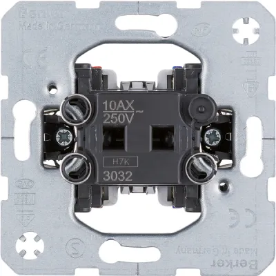 Berker Wippschalter 2-polig | Unterputz | beleuchtbar | Kontrollschalter | IP20 | 10AX | halogenfrei | matt