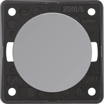 Berker Wechselschalter Integro Flow/Pure 936562507 | Wippschalter | 16 AX 250 V | IP44 | Schraubklemmen | grau glänzend