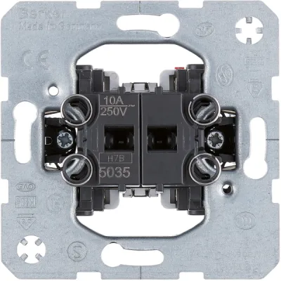 Berker Wippentaster 5035 | Serientaster 2 Schließer | Unterputz | 10A 250V | IP20 | halogenfrei | Steckklemme