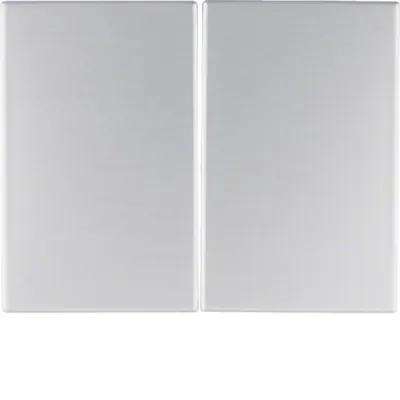 Berker Wippe 2-fach K.5 | 14357003 | Serienwippe Schalter/Taster | Aluminium eloxiert | halogenfrei | IP20 | silber