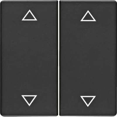 Berker Wippen 2-fach 16446086 Jalousie-Schalter | Symbol Pfeile | Q.1/Q.3 | Kunststoff Duroplast | anthrazit matt