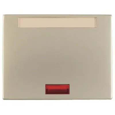 Berker Wippe 14157104 K.5 | Schalter/Taster Abdeckung mit 5 Linsen & Beschriftungsfeld | Edelstahl matt | IP44 | 1-fach