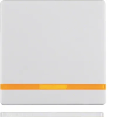 Berker Wippe 16216089 | Schalter/Tasteraufsatz Q.1 | 2 austauschbare Linsen (orange/klar) | Kunststoff matt | polarweiß