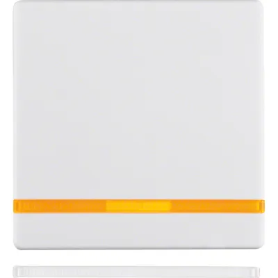 Berker Wippe 16216089 | Schalter/Tasteraufsatz Q.1 | 2 austauschbare Linsen (orange/klar) | Kunststoff matt | polarweiß