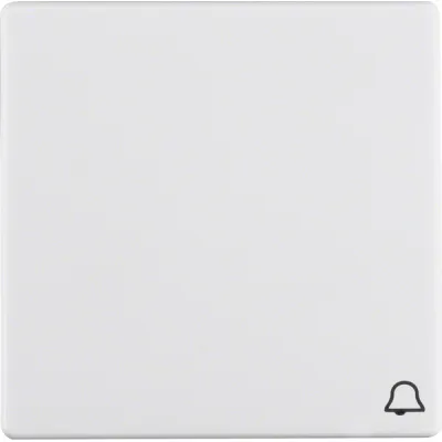 Berker Wippe | 16206059 | Q.1/Q.3 | Klingel Symbol 1-fach | Schalter/Taster | Duroplast matt | polarweiß RAL 9010