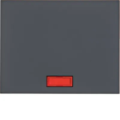 Berker Wippe 14157006 K.1 | Schalter/Taster Abdeckung mit 5 Symbol-Linsen | anthrazit matt | Thermoplast | IP44 | 1-fach