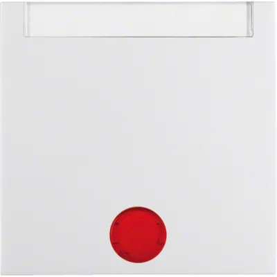 Berker Wippe 1-fach | Schalter/Taster | 5 Linsen | Beschriftungsfeld | Kunststoff | IP20 | polarweiß glänzend