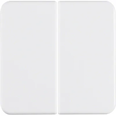 Berker Wippen 155209 | Serienschalter Abdeckung | 2-fach | IP44 Unterputz | Kunststoff glänzend | polarweiß