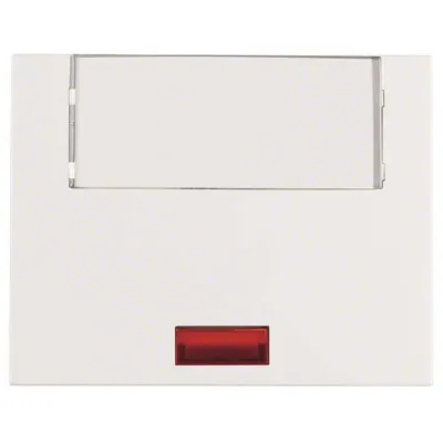 Berker Wippe Schalter K.1 14967009 | großem Beschriftungsfeld | 5 Linsen | Thermoplast | IP44 | polarweiß glänzend