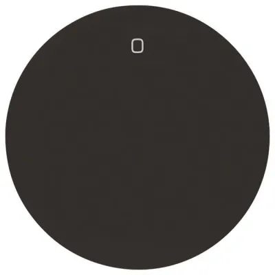 Berker Wippe 16222045 | Schalterabdeckung R.1/R.3 | Symbol 0 | schwarz glänzend | Kunststoff | IP44 | halogenfrei