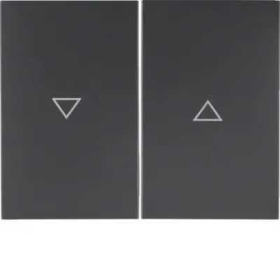 Berker Wippe 2-fach 14357106 | Symbol Pfeil Jalousie | Kunststoff Thermoplast | K.1 Serie | anthrazit matt