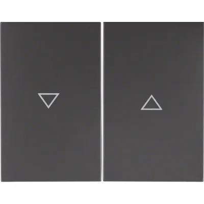 Berker Wippe 2-fach 14357106 | Symbol Pfeil Jalousie | Kunststoff Thermoplast | K.1 Serie | anthrazit matt