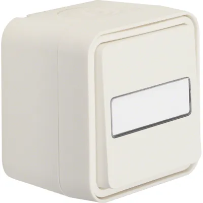 Berker Wippschalter Wechsel AP 30763552 W.1 BSF beleuchtet polarweiß mit Beschri