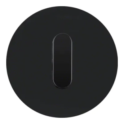 Berker Abdeckplatte mit Knebel 1001204500 | Drehschalter/Taster | R.Classic | Kunststoff | glänzend | schwarz | Ø 80 mm