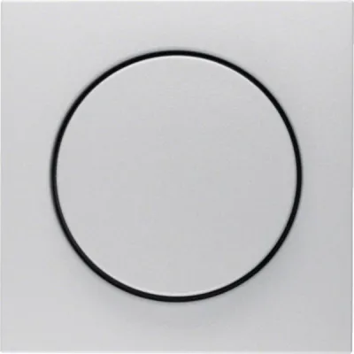 Berker Zentralstück für Drehdimmer 11371404 | B.7 Serie | Regulierknopf | Aluminium matt | Kunststoff | IP20 | RAL 9006