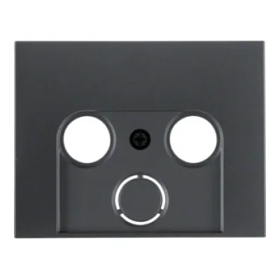Berker Zentralstück 12017016 | Antennen-Steckdose 2-/3-Loch K.1 | SAT-Eingang ausbrechbar | Kunststoff matt | anthrazit