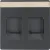 Bild: Berker Zentralplatte 11816086 | Mod-Jack 2-fach | Staubschutz & Beschriftungsfeld | Unterputz | anthrazit matt