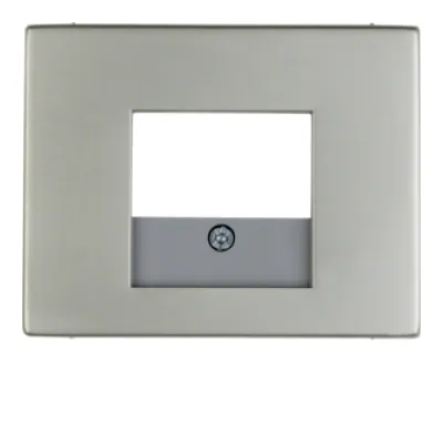 Berker Zentralplatte für TAE-Steckdose 10357004 K.5 | Edelstahl Rostfrei | Unterputz | matt | IP20 | Schraubbefestigung