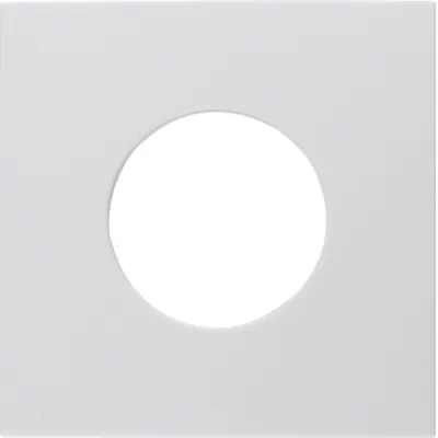 Berker Zentralplatte Drucktaster | Lichtsignal | E10 Fassung | S.1/B.3/B.7 | Unterputz | Duroplast | polarweiß glänzend