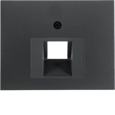 Berker Zentralplatte 14077006 K.1 UAE IAE Abdeckung | 1-fach | 45° Schragauslass | Thermoplast | anthrazit matt