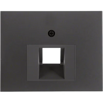 Berker Zentralplatte 14077006 K.1 UAE IAE Abdeckung | 1-fach | 45° Schragauslass | Thermoplast | anthrazit matt