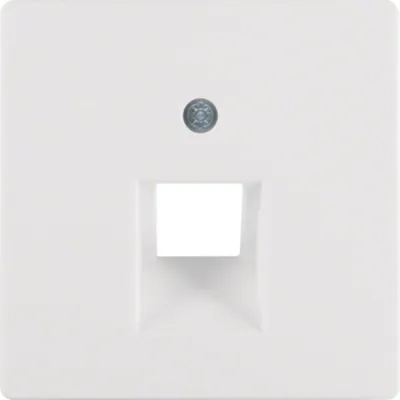Berker Zentralplatte 14076089 für UAE/IAE-Steckdose Q.1 1-fach 45° | Thermoplast | polarweiß | halogenfrei