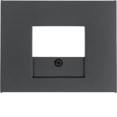 Berker Zentralplatte TAE-Steckdose 10357006 | Unterputz | matt | Kunststoff Thermoplast | anthrazit RAL 7021 | IP20
