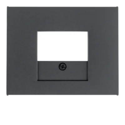 Berker Zentralplatte TAE-Steckdose 10357006 | Unterputz | matt | Kunststoff Thermoplast | anthrazit RAL 7021 | IP20