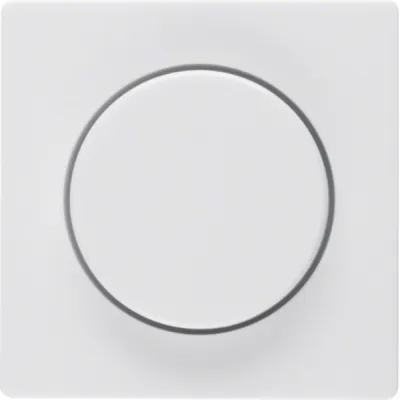 Berker Zentralstück mit Regulierknopf 11376089 | Drehdimmer Abdeckung Q.1/Q.3 | Kunststoff | matt | polarweiß