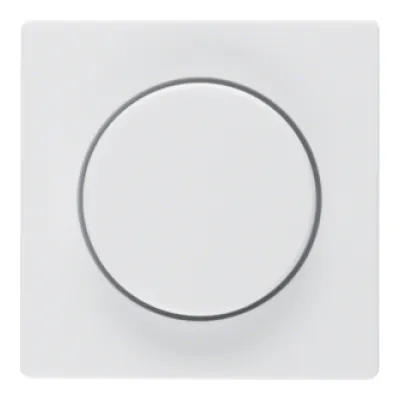 Berker Zentralstück mit Regulierknopf 11376089 | Drehdimmer Abdeckung Q.1/Q.3 | Kunststoff | matt | polarweiß