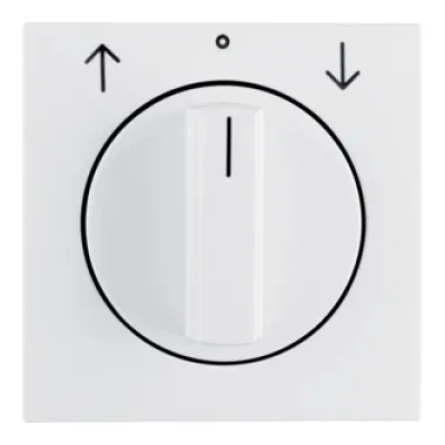 Berker Zentralstück mit Drehknopf | Jalousie-Drehschalter | S.1/B.x | Kunststoff polarweiß glänzend | IP20