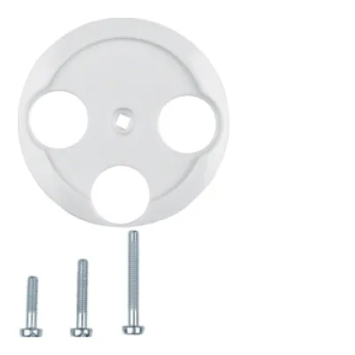 Berker Zentralplatte 3-Loch Antennendose | polarweiß glänzend | Duroplast | Serie 1930