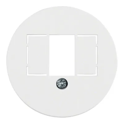 Berker Zentralplatte 1040 | TAE Abdeckung Serie 1930/Glas/Palazzo | Unterputz | Thermoplast | polarweiß glänzend