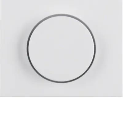 Berker Zentralstück mit Regulierknopf 11357009 K.1 | Drehdimmer Abdeckung | polarweiß glänzend | Kunststoff | RAL 9010