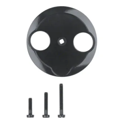 Berker Zentralplatte Antennendose 2-Loch 103921 | Serie 1930/Glas/Palazzo | Kunststoff glänzend | halogenfrei | schwarz