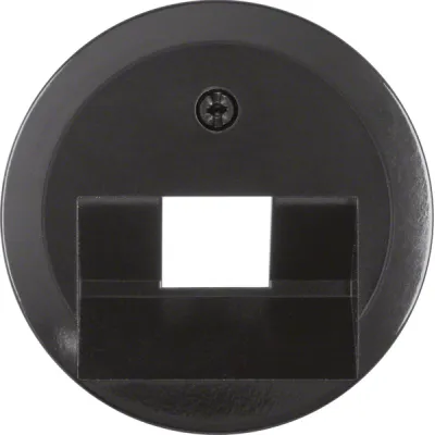 Berker Zentralplatte 140701 | UAE/IAE | Serie 1930 Glas | 1-fach | Thermoplast | schräger Auslass | schwarz glänzend